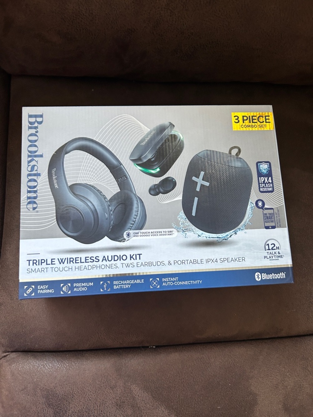 Brookstone Triple Wireless Audio Kit - Black and Gray